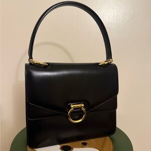 CELINE Black Leather Handbag